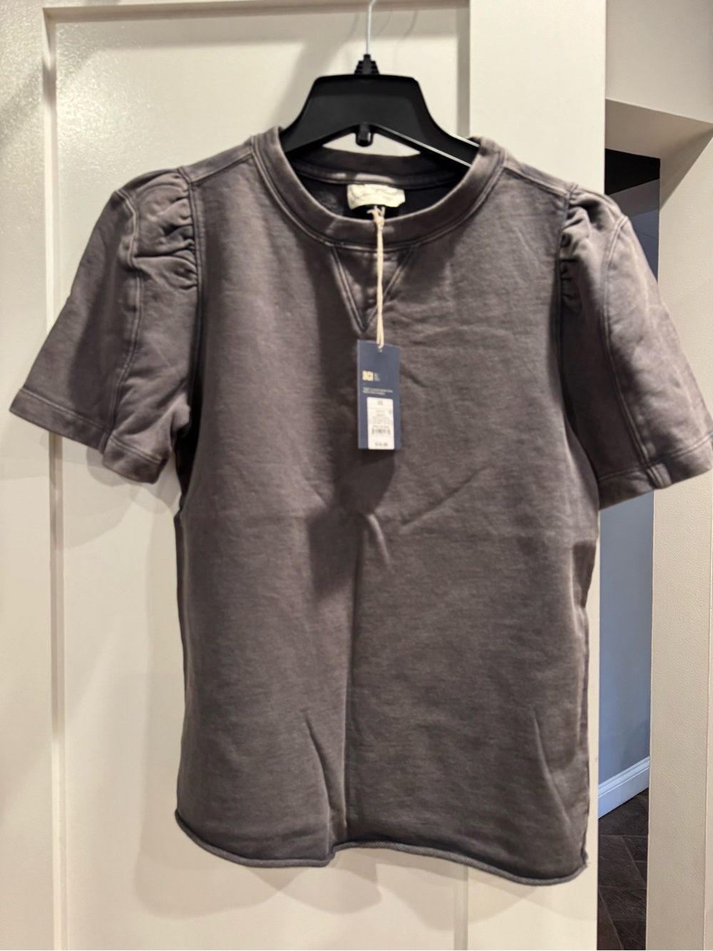 Universal Thread Puff Sleeve Tee - Gray NWT